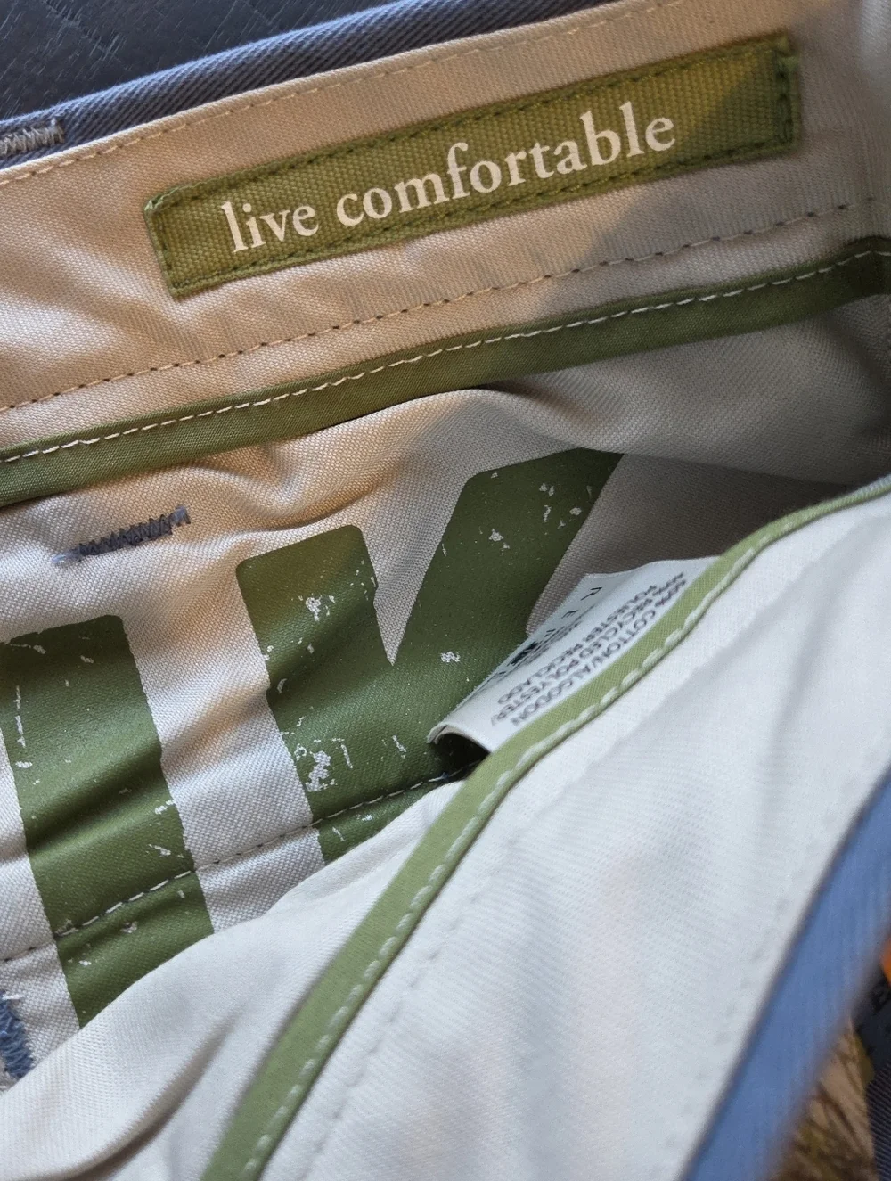 NWT Haggar Life Khaki Relaxed Straight Chino Pants 36x30 Cadet Blue REPREVE